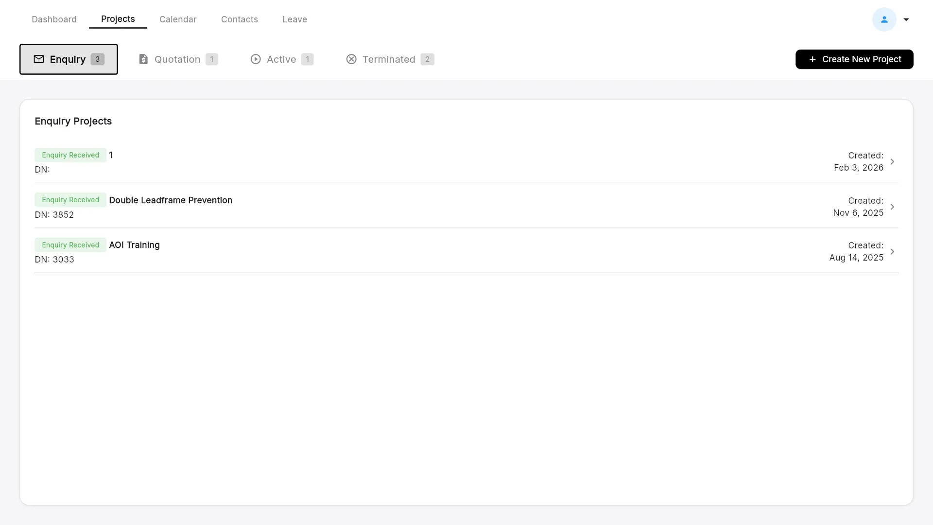 Projects List