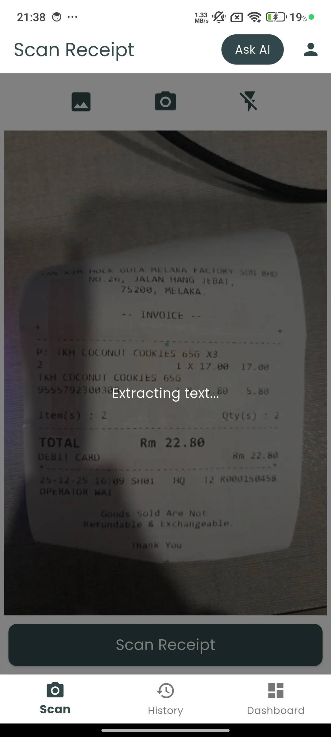 Upload Receipt